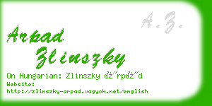 arpad zlinszky business card